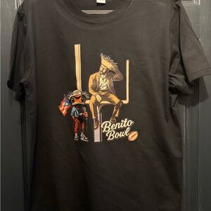 New-Black Graphic T-Shirt with Benito Bowl(Bad Bunny) Design for Super Bowl 60!!